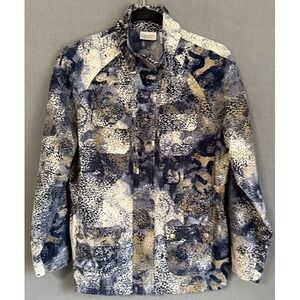 Zenergy by Chico's Jacket Women Size 0(S) Multicolor Animal Print Zip Up Pockets